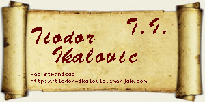 Tiodor Ikalović vizit kartica